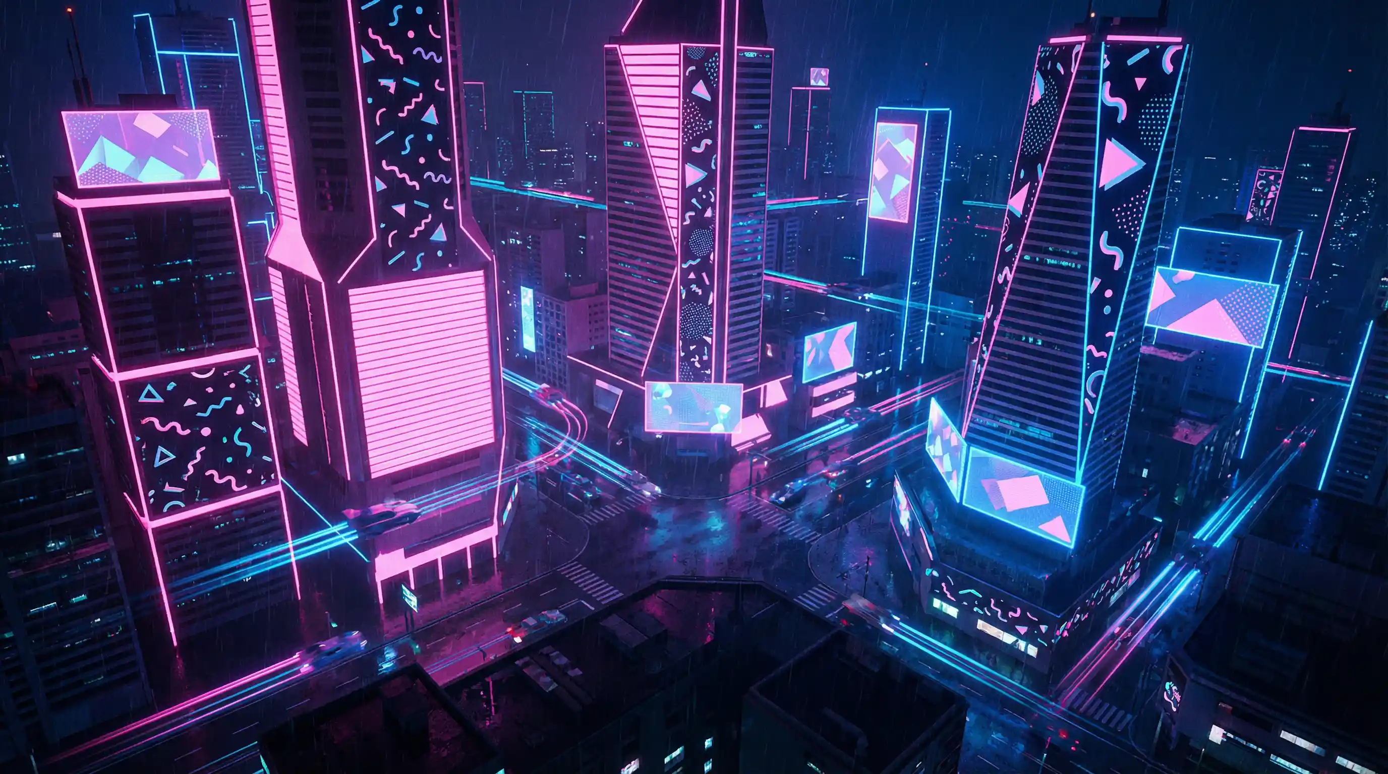 mk电竞 赛博不夜城全景夜景